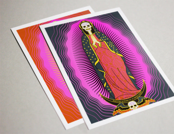 tuttiSanti - 2 small prints collection - Nuestra Señora de la Santa Muerte & Nuestra Señora de Guadalupe