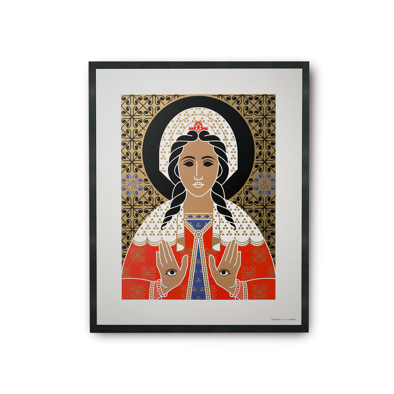tuttiSanti - poster - Saint Lucy - Santa Lucia - front - shop design contemporary art prints